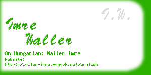 imre waller business card